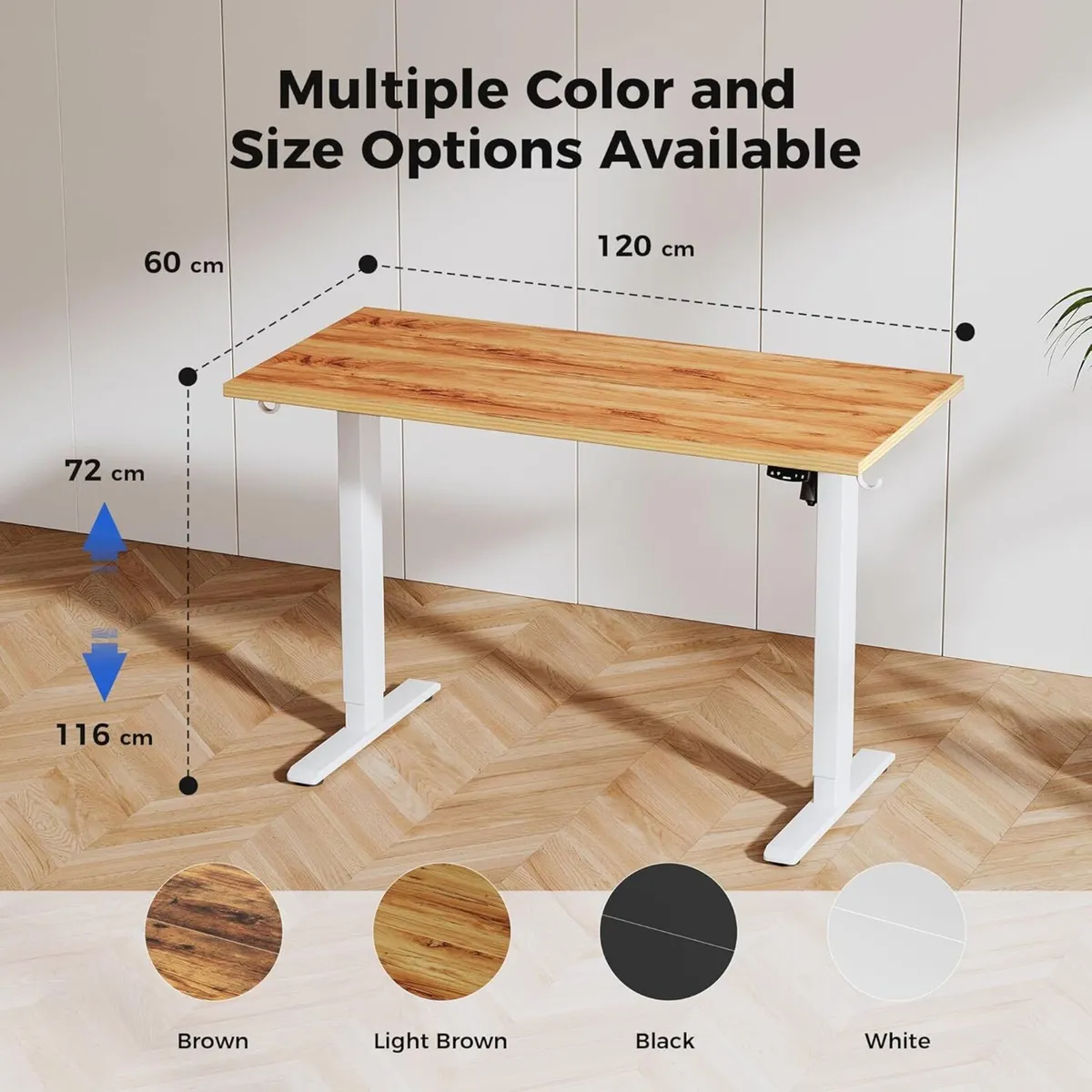 Electric Standing Desk 120 x 60 cm Height - Image 2