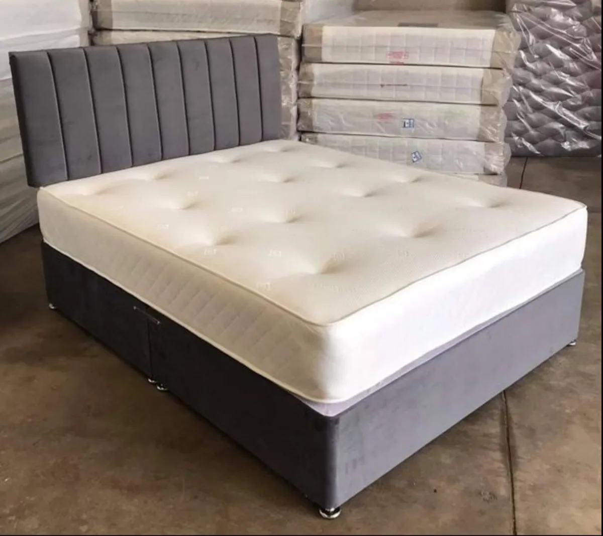 Bed and mattress all sizes and colours