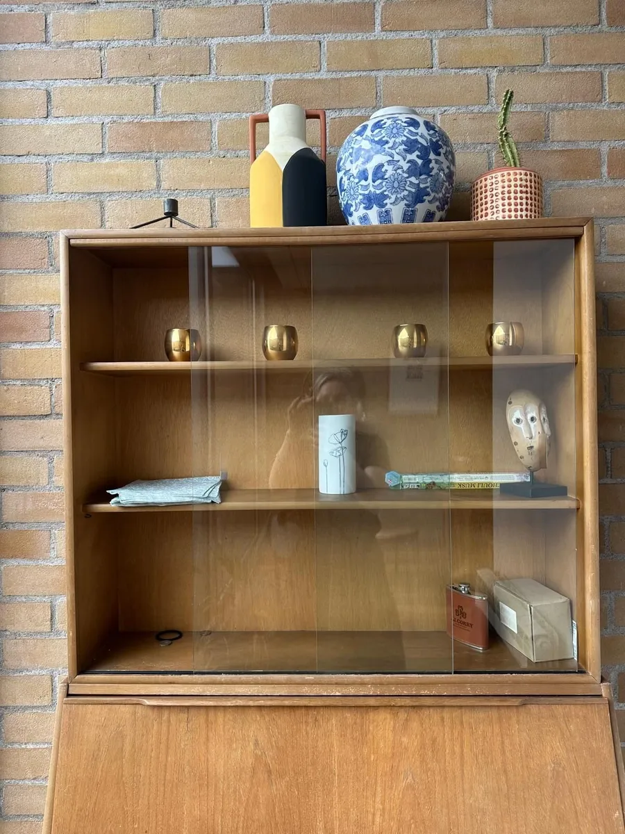 Mid-Century Teak Secretary Desk & Drinks Cabinet - Image 4