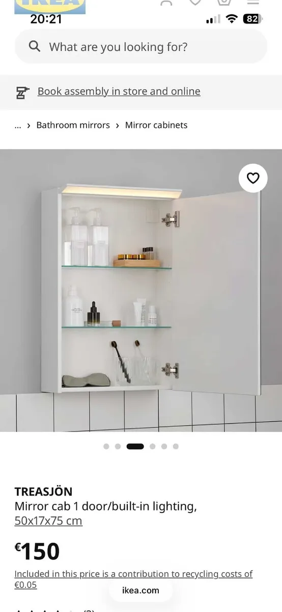 Bathroom light up mirror cabinet - Image 2