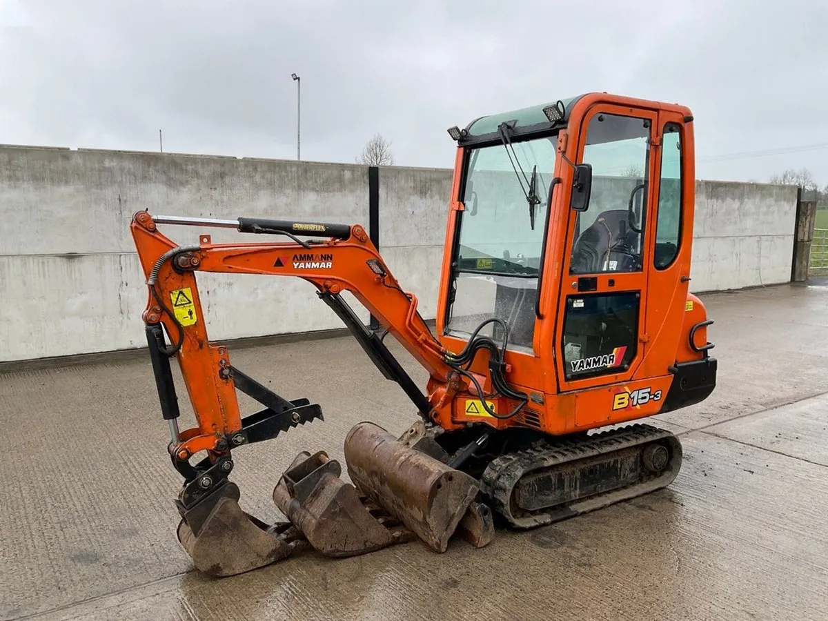 YANMAR B15-3 1.5 TON MINI DIGGER - Image 1