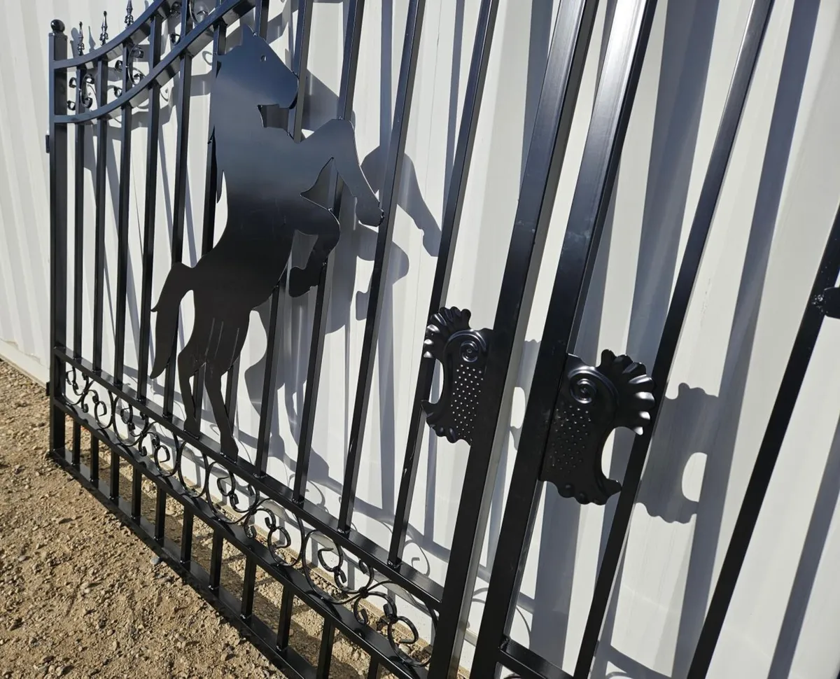 New 14ft Bi-Parting Steel Gates **Online Auction** - Image 4