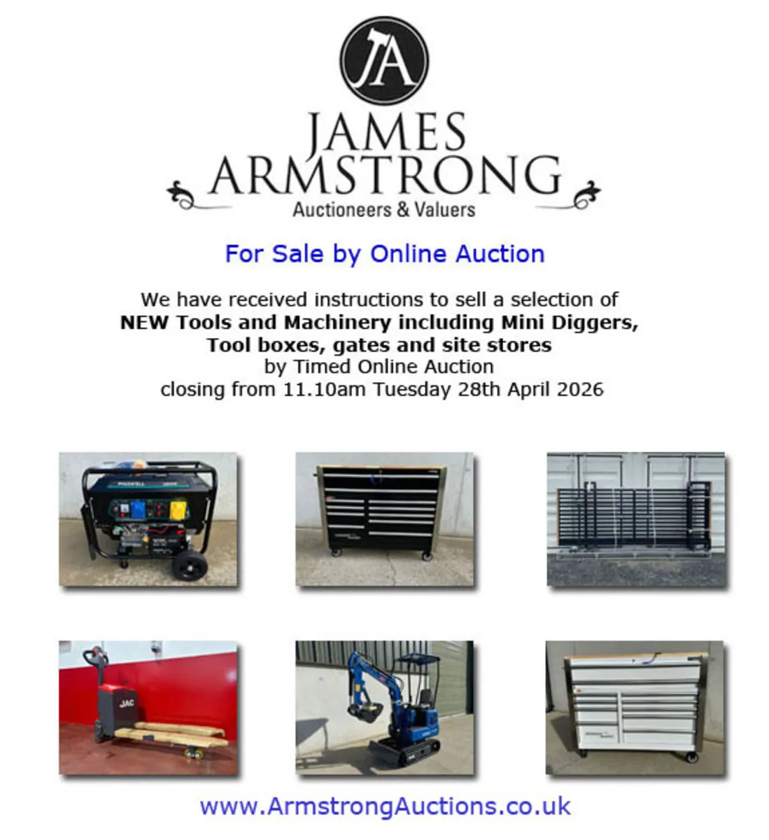 New 14ft Bi-Parting Steel Gates **Online Auction** - Image 2