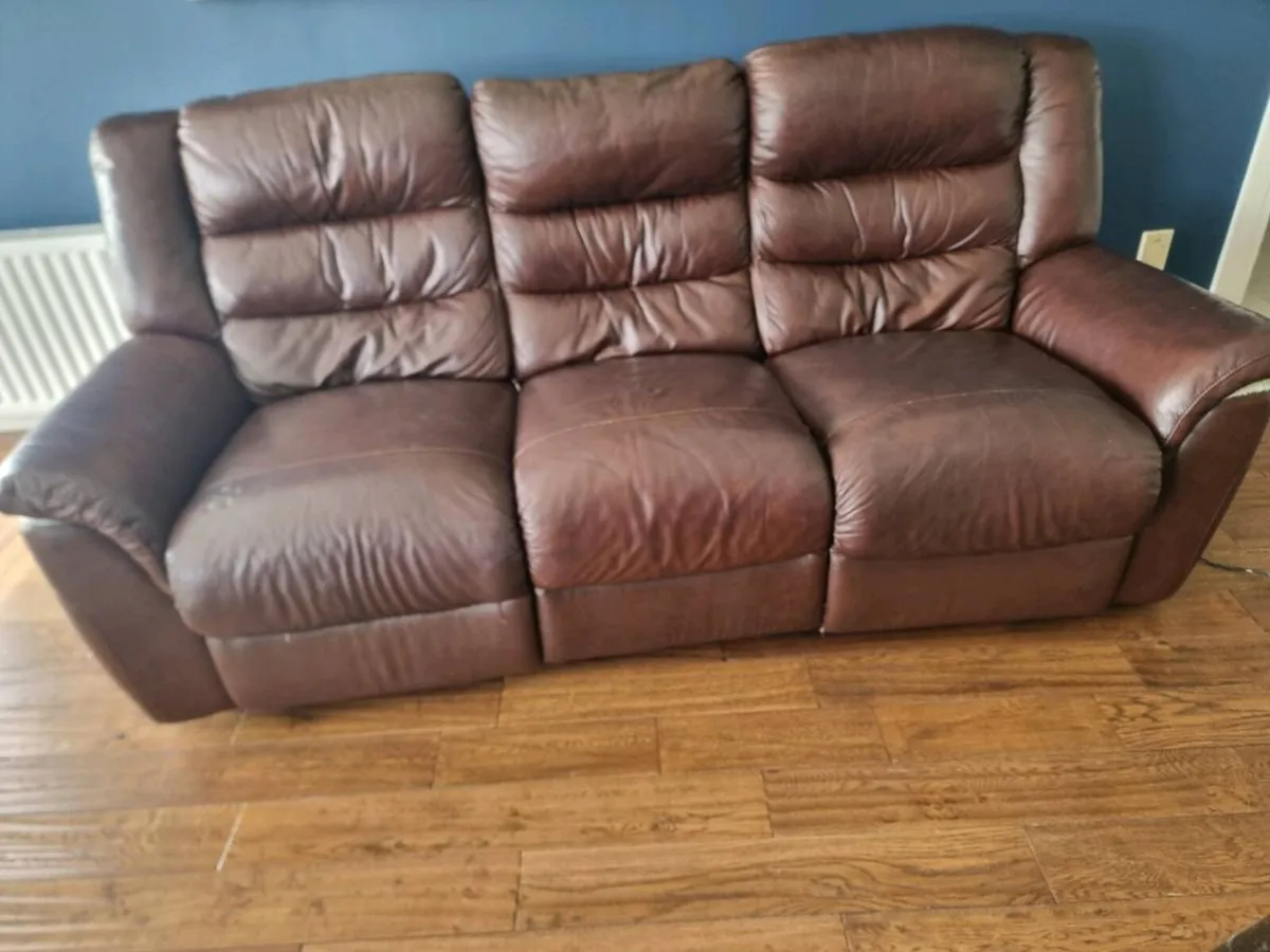 Leather Reclining Couch 3+1+1 - Image 2