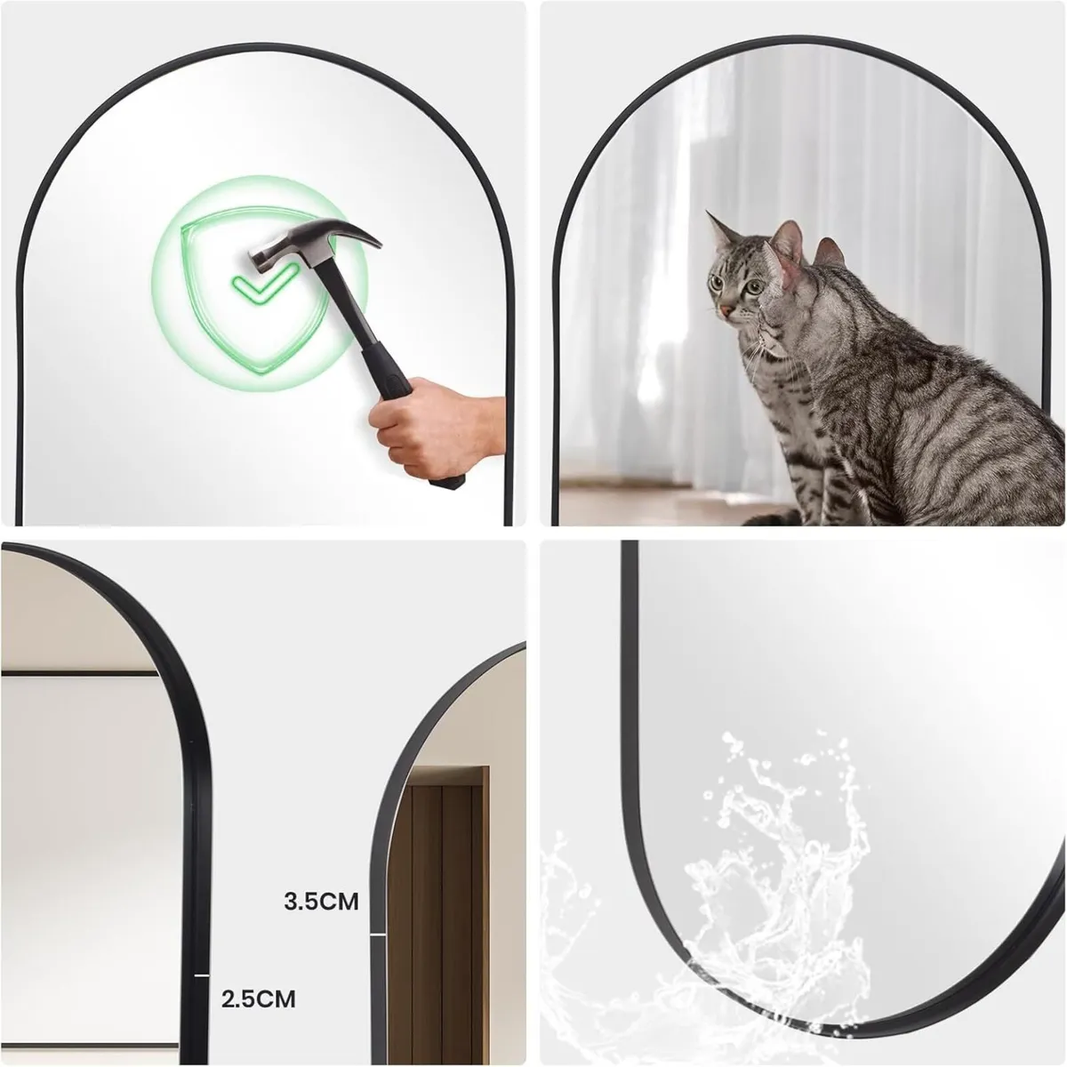 Wall Mirror Oval 60x90 CM Wall-Mounted Bathroom - Image 4