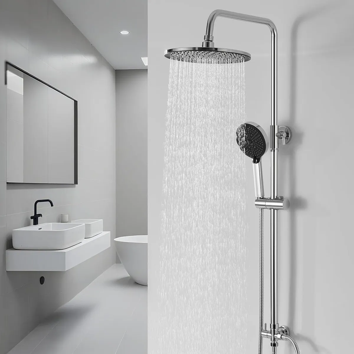 Shower Riser Kit with 10 Round Rainfall Head 4 - Image 3