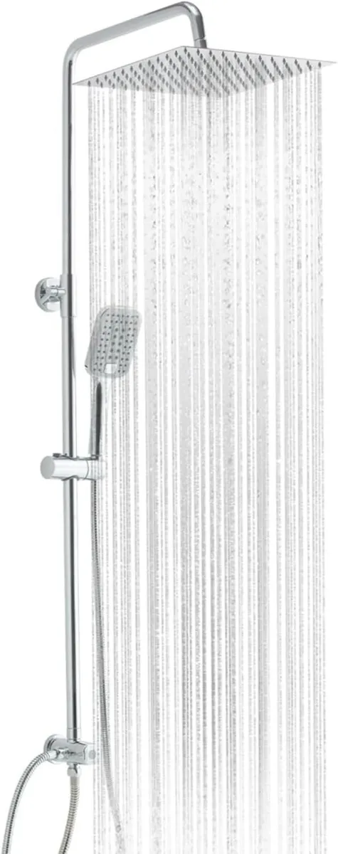 Shower Riser Rail Kit with 10(25cm) Square - Image 1