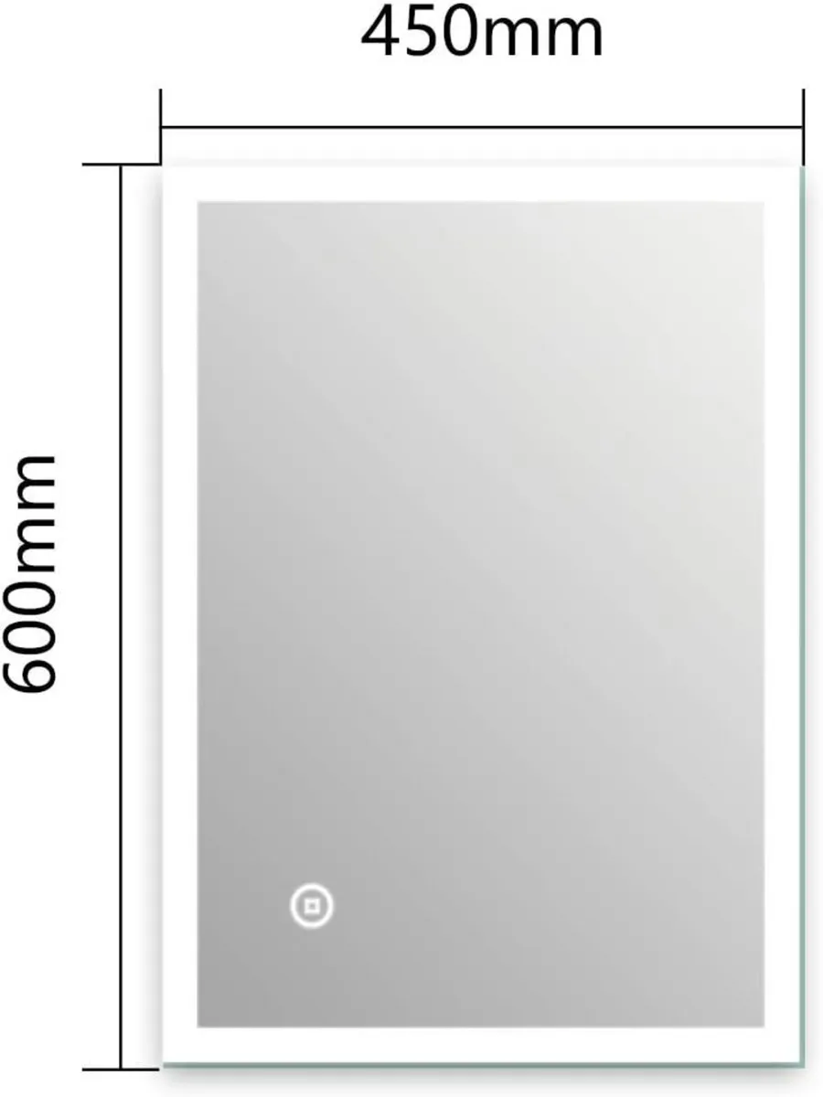 450 X 600 mm Illuminated Backlit LED Bathroom - Image 2