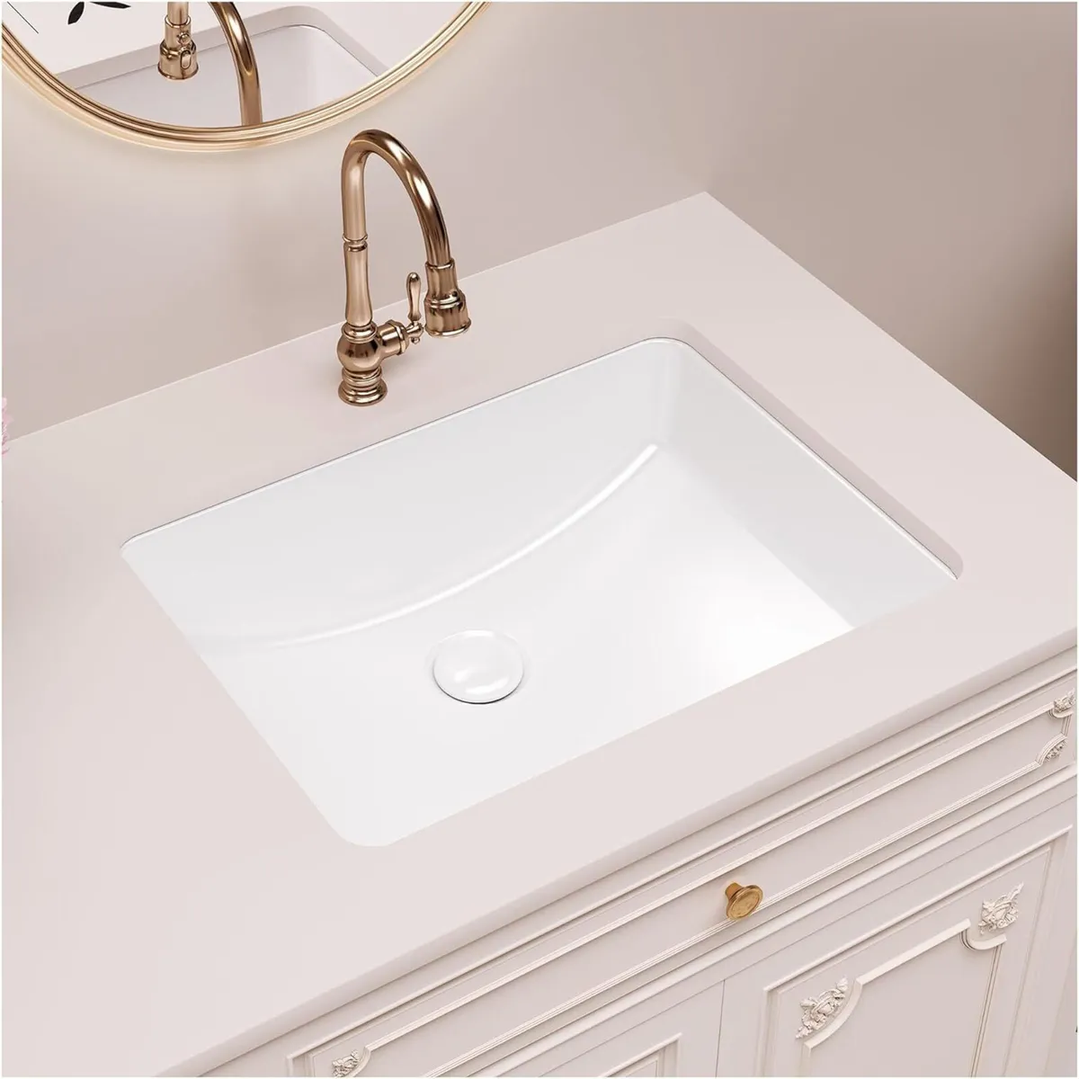 18-Inch Rectangle Undermount Bathroom Sink - Image 1