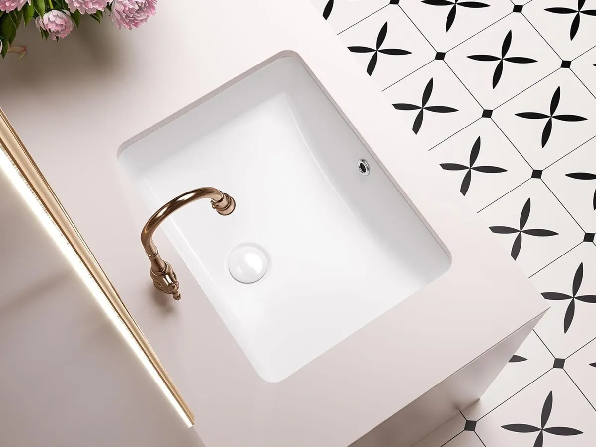 18-Inch Rectangle Undermount Bathroom Sink - Image 2