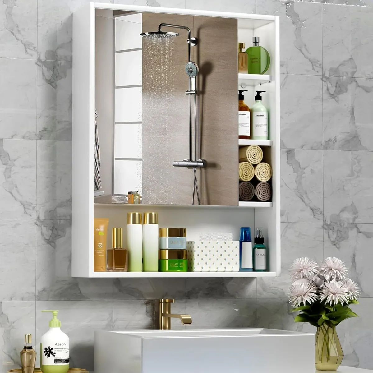 Bathroom Mirror Cabinets Wall Mounted - Expanded - Image 1