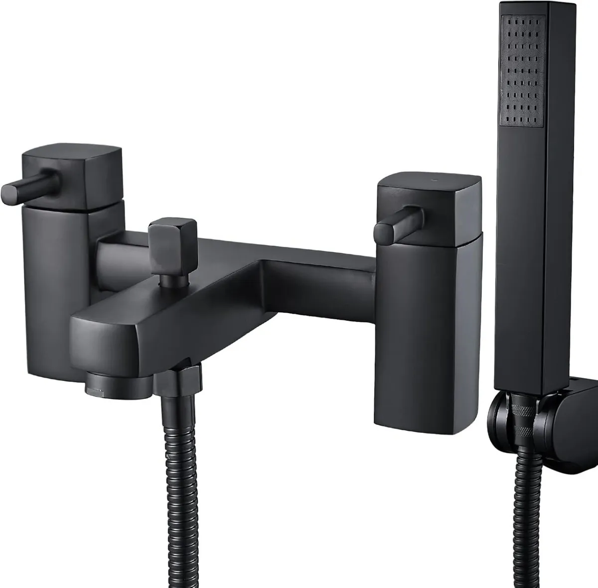 Bath Mixer Taps Black Bathroom Shower Tap Square - Image 1