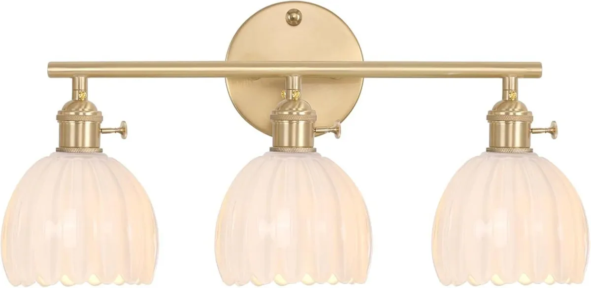 Bathroom Wall Light Fixtures Over Mirror 3-Light - Image 1