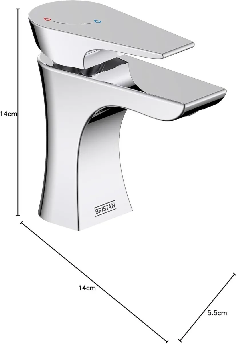 Hourglass Eco Start Bathroom Basin Mixer Chrome - Image 2