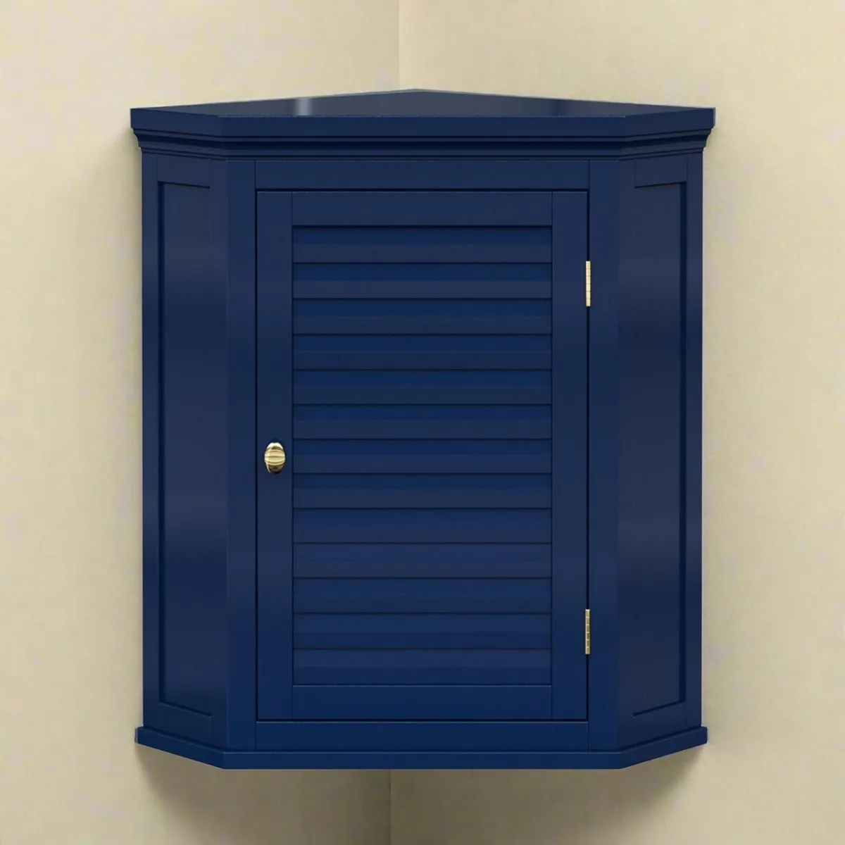 Glancy Removable Corner Wall Cabinet with Faux - Image 2