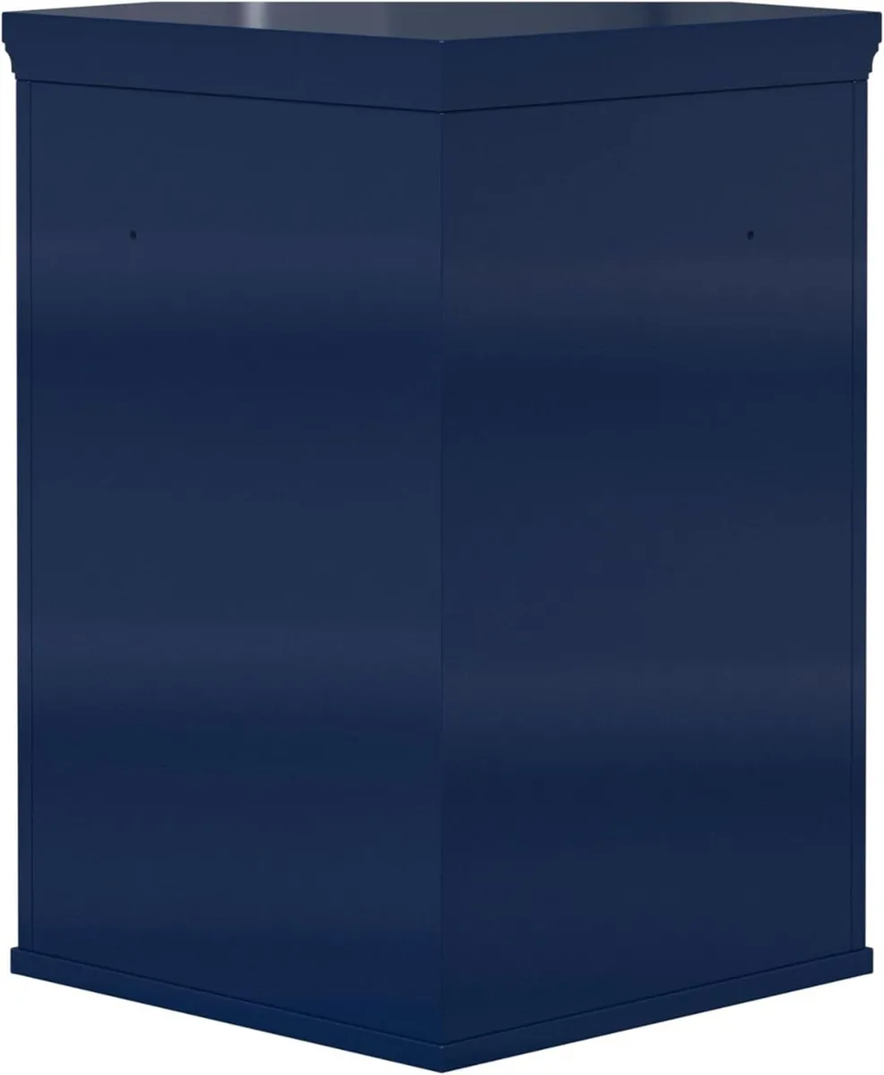 Glancy Removable Corner Wall Cabinet with Faux - Image 4