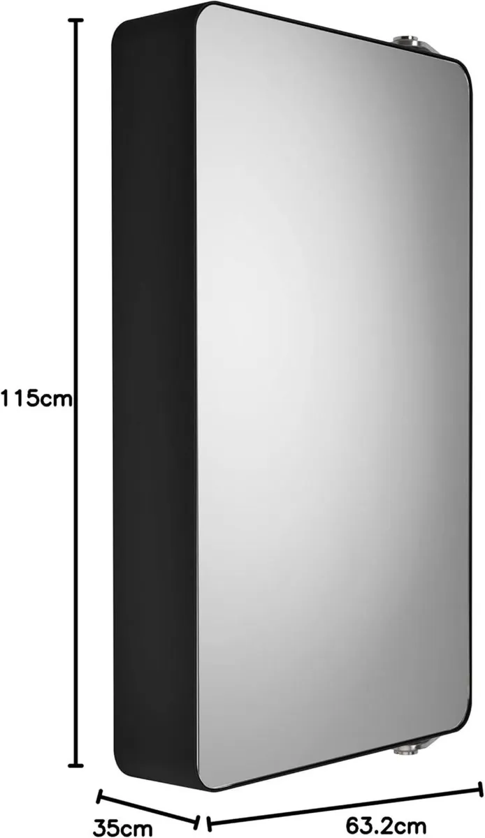 Arun Matt Black Bathroom Sink Cabinet - Rotating - Image 3