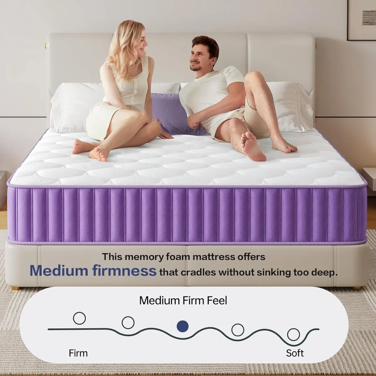 Double Mattresses 4FT6 10 Inch Hybrid Memory Foam - Image 3