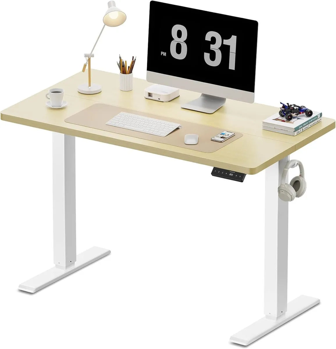 100 x 60 cm Standing Desk Electric Height - Image 1
