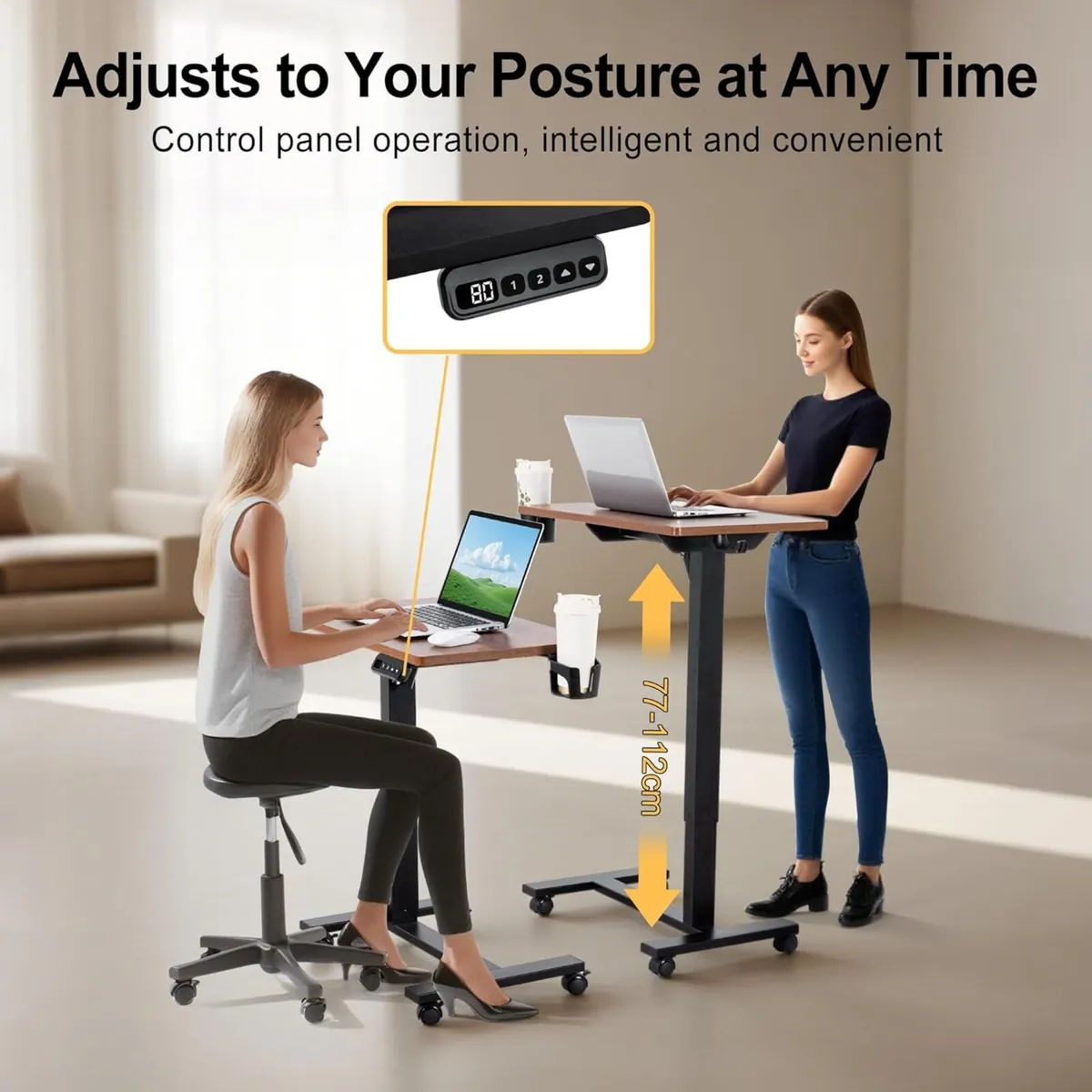 Electric Adjustment Overbed Table，Adjustable - Image 3