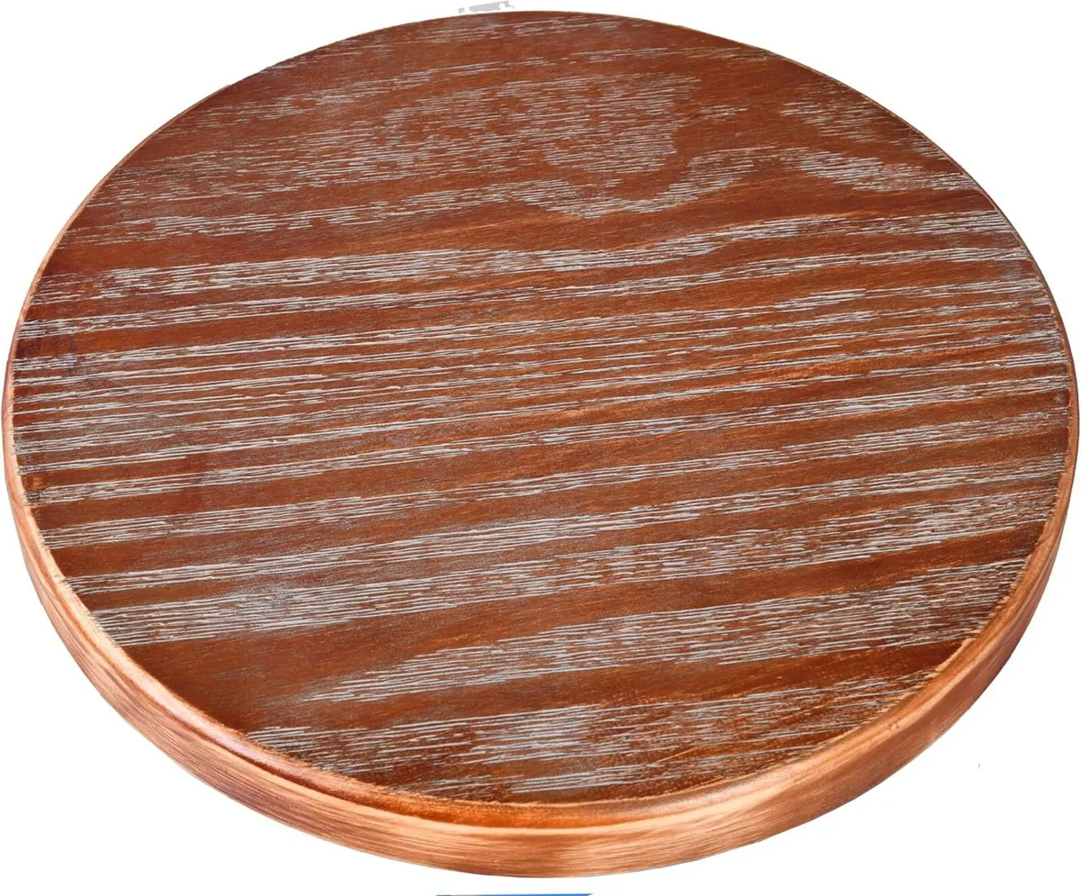 Antique Vintage Industrial Barstool Solid Wood - Image 4