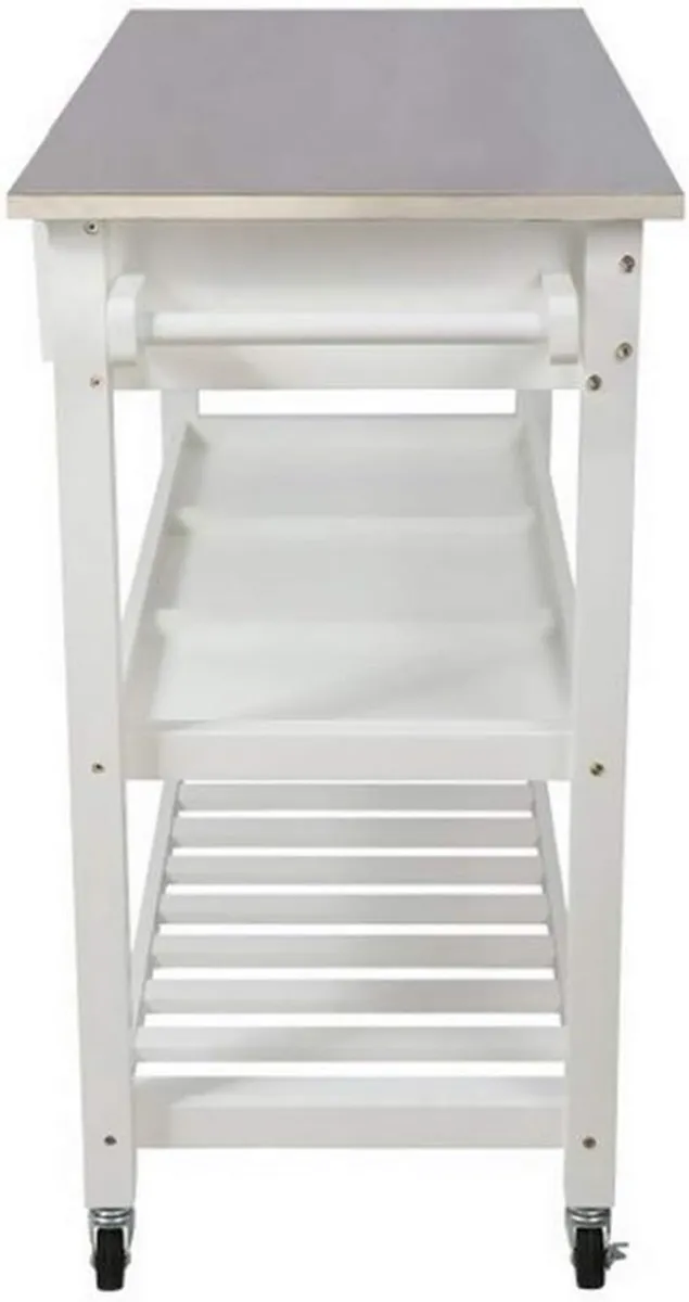 Kitchen Island Rolling Utility Trolley Cart with - Image 4
