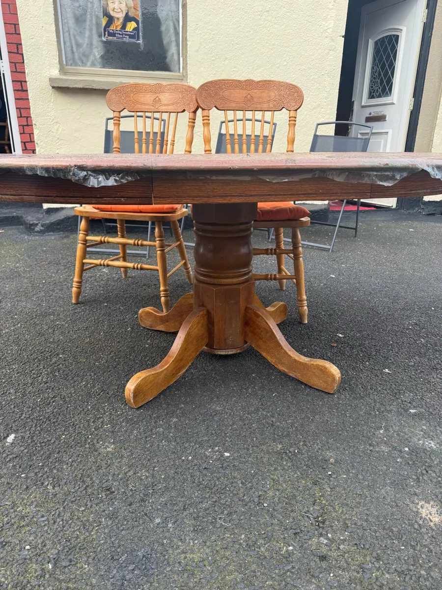 Oak antique table - Image 2