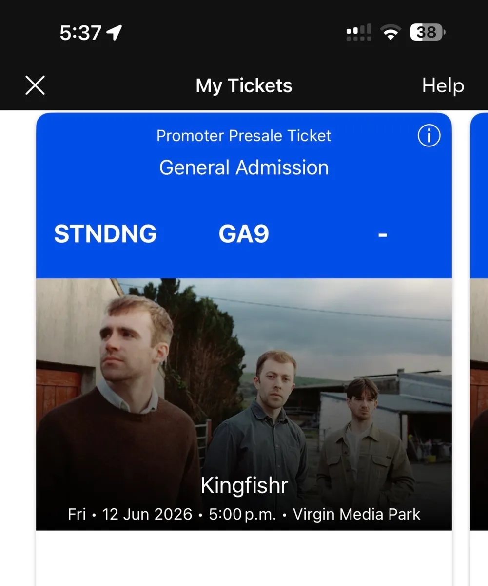 2 kingfisher general admission cork