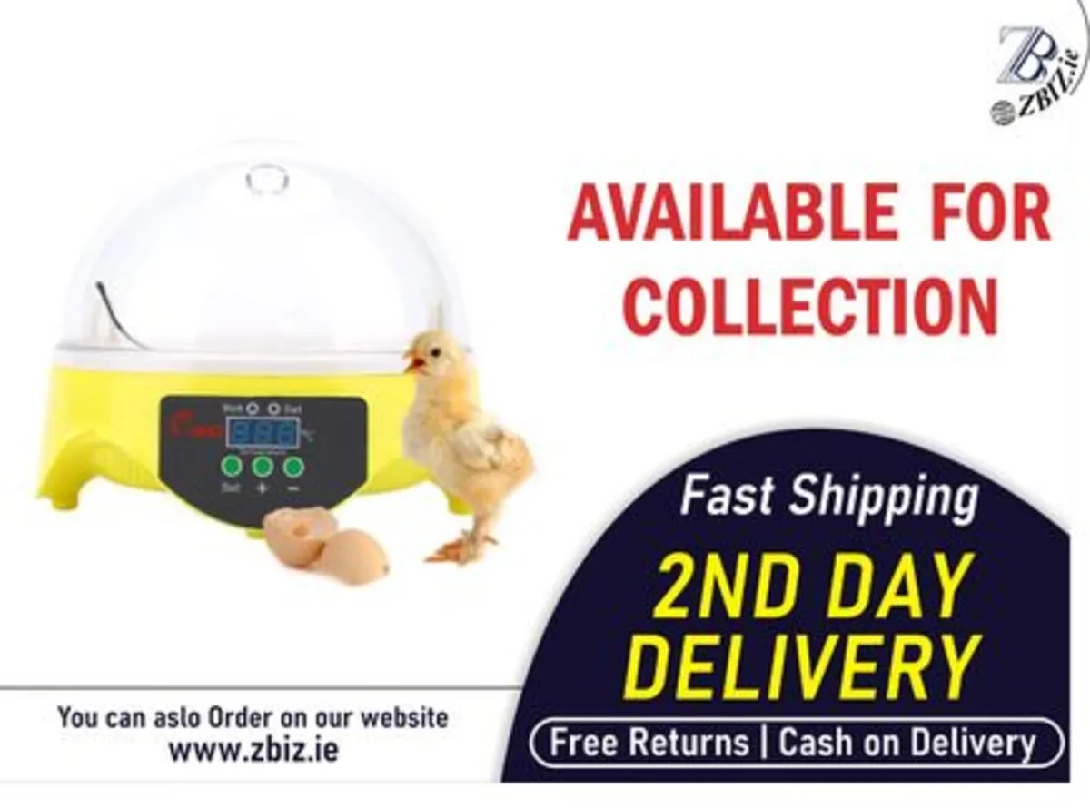 Mini 7 Egg Incubator w/Temp Control Built-In - Image 1