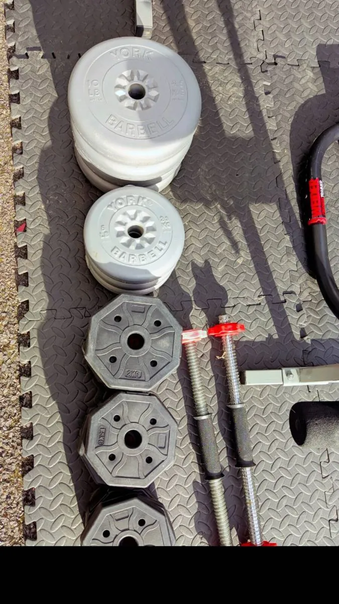 Weight bench weights barbell dumbbells - Image 2