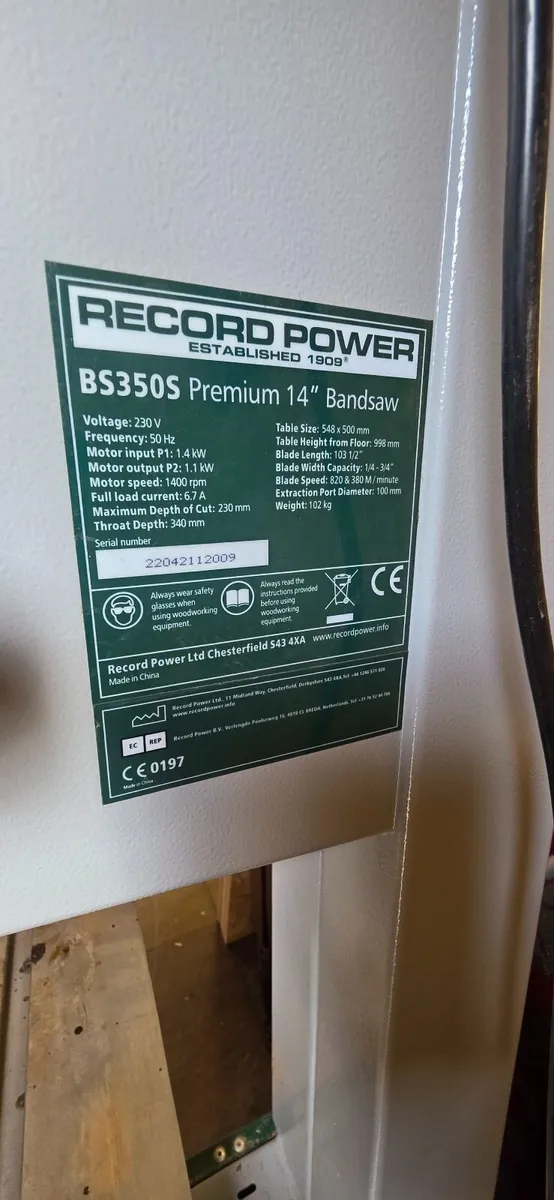 Record bandsaws - Image 1