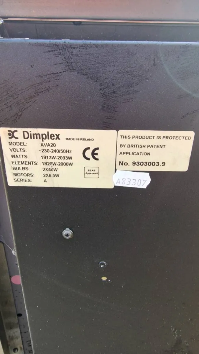 Dimplex electric fireplace heater - Image 2