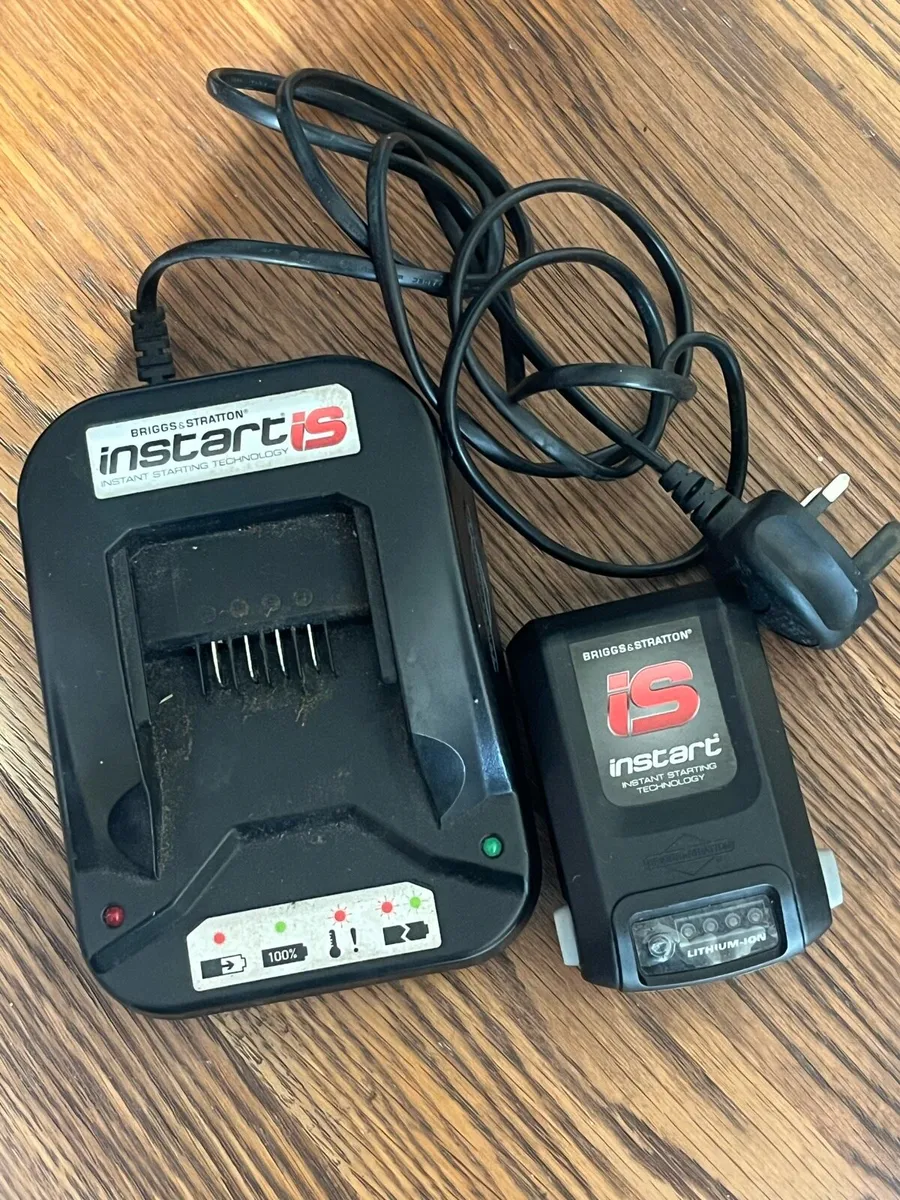 Lawnmower battery an charger - Image 1