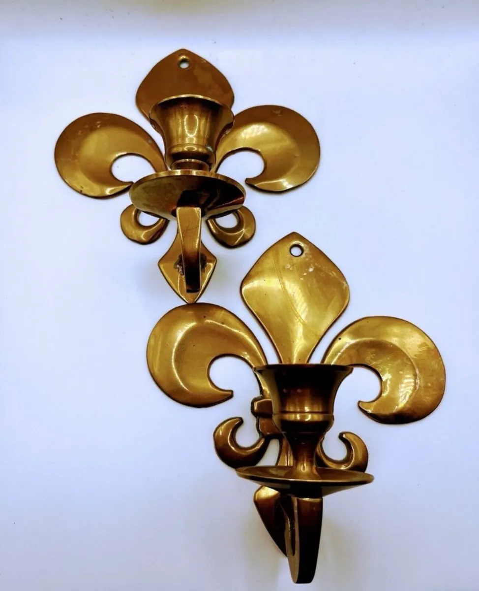 Vintage wall candle holders - Image 1