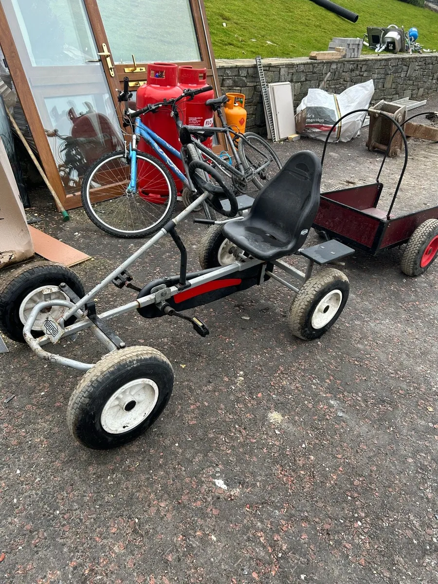 Berg 4-wheeled pedal go-kart with trailer - Image 4