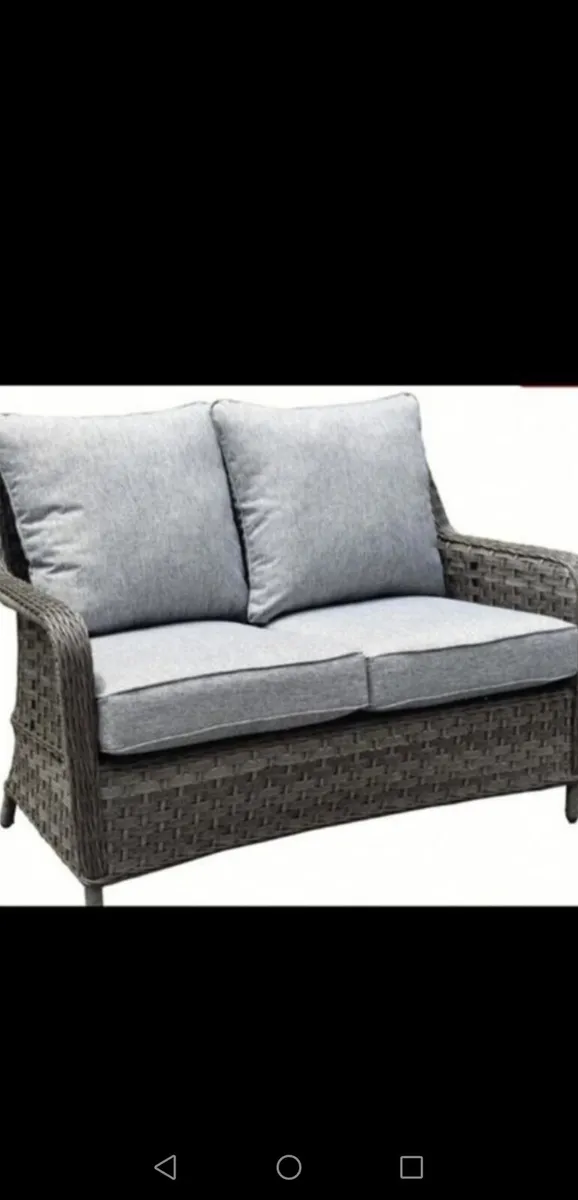 Brand New Dark Grey Rattan Reclining Companion Set - Image 3