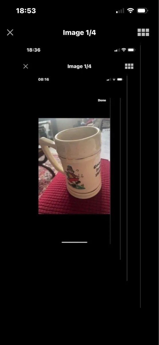 Good Luck From Ireland ceramic tankard - Image 1