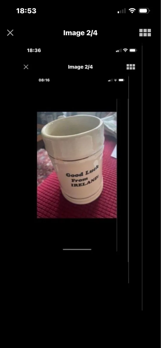 Good Luck From Ireland ceramic tankard - Image 2