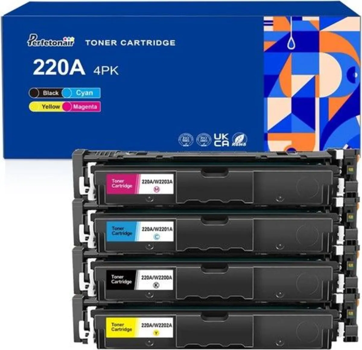 4 Toner Cartridge 220A Fits For HP 4202dn 4202dw