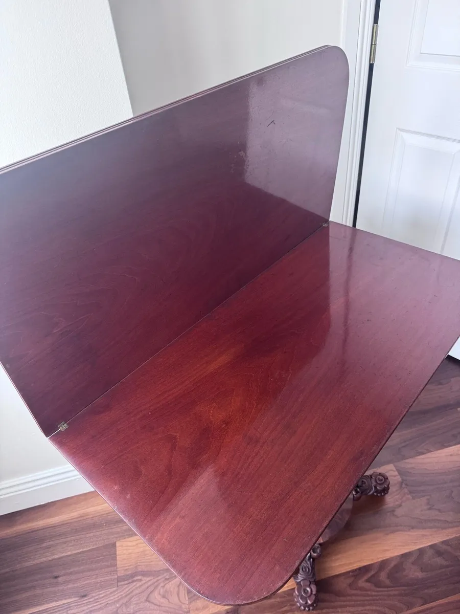 Antique Fold over Table - Image 4