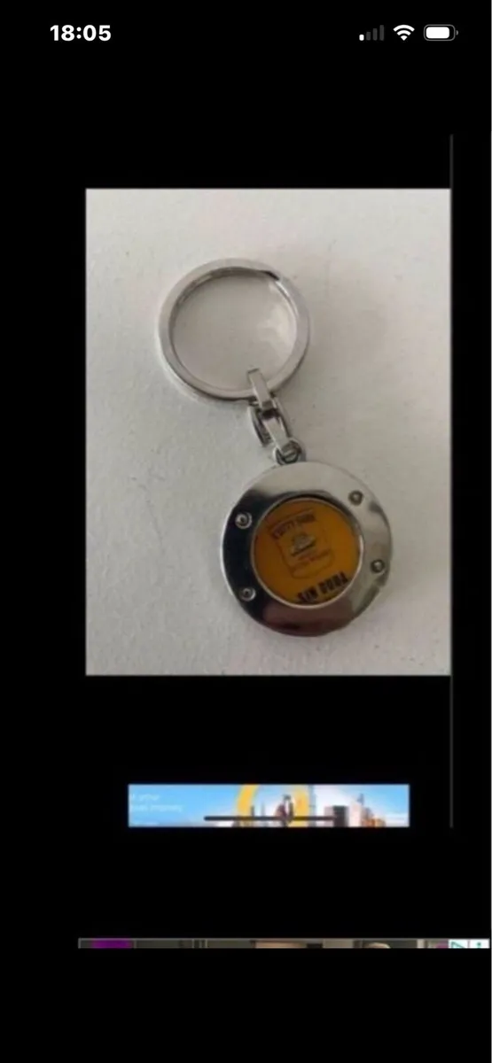 Rare Cutty Sark Key Ring/ Trolly Coin - Image 1