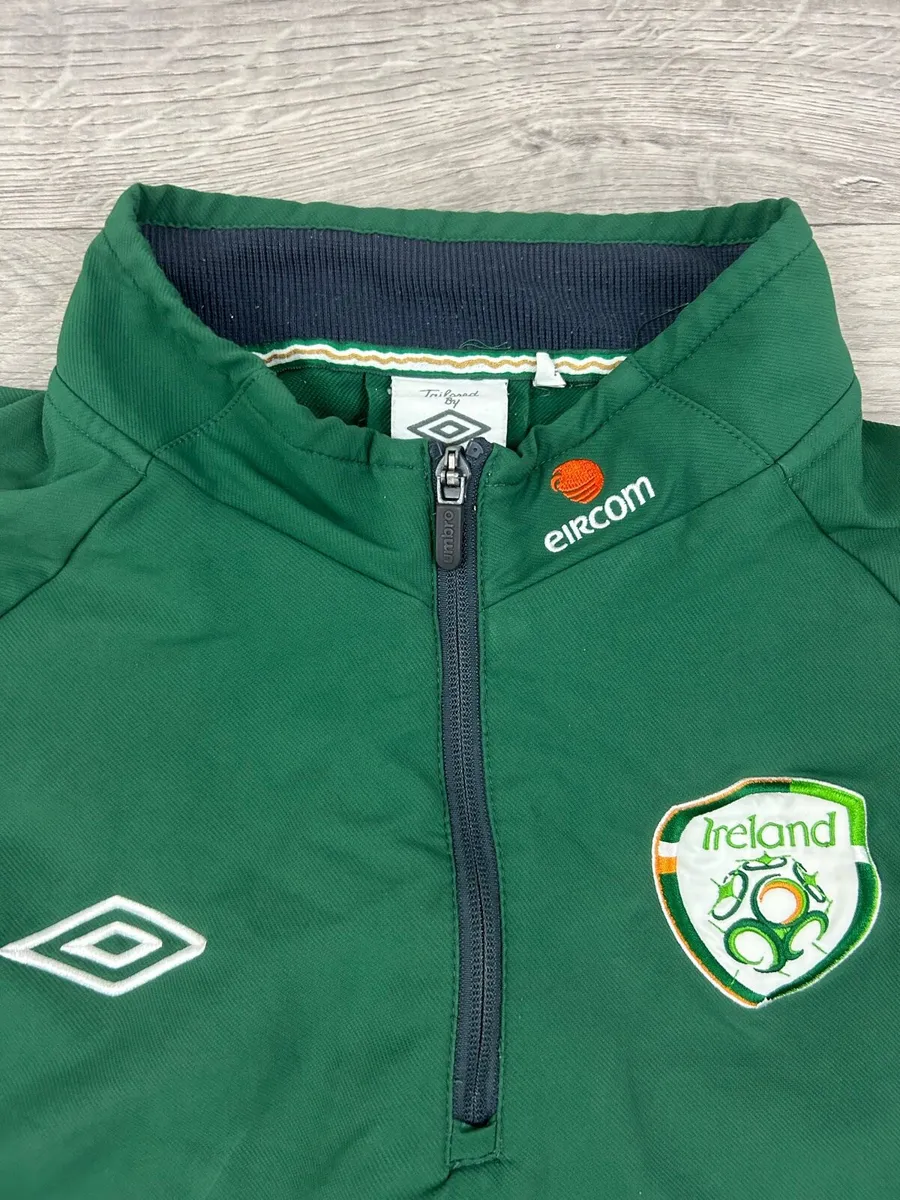 Vintage 00s Umbro Ireland Half Zip Jacket Top - Image 3
