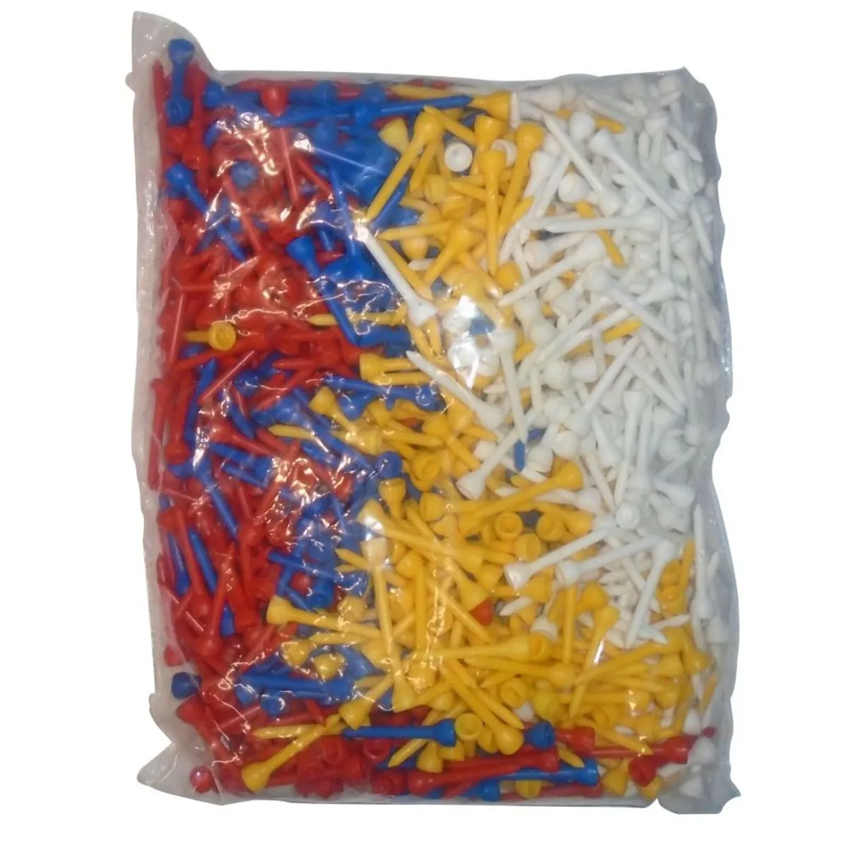 CG Long Plastic Tees - Mixed Colours - 50mm x 250