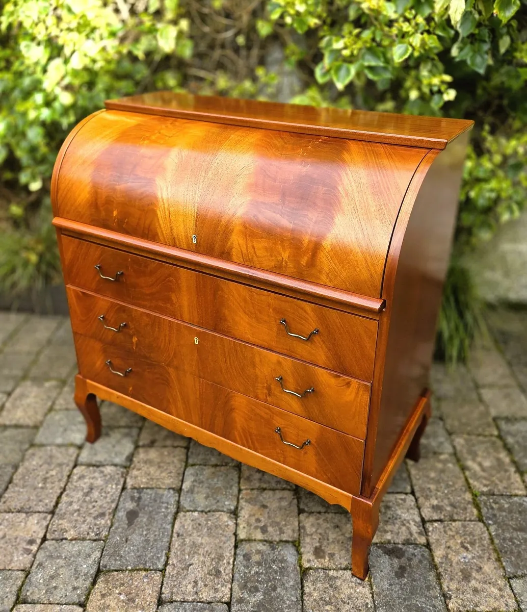 Vintage Walnut Bureau Desk - Image 1
