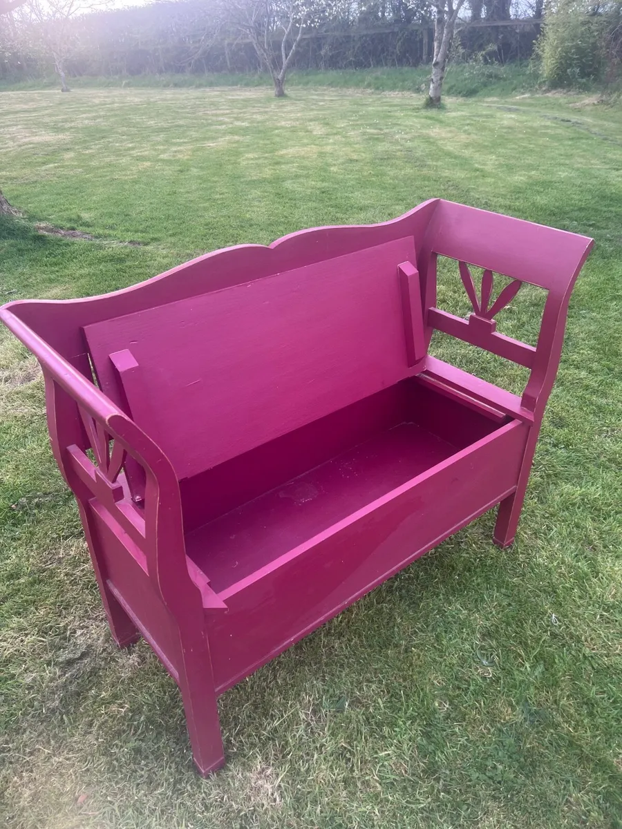Painted Wooden Storage Bench - Kildare - Image 2