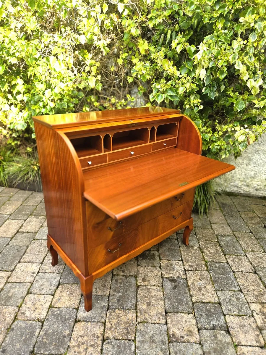 Vintage Walnut Bureau Desk - Image 2