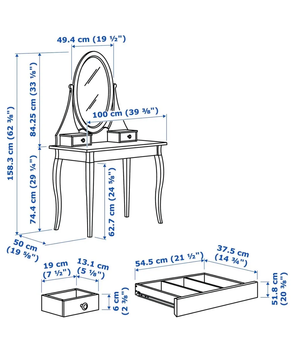 IKEA Hemnes Dressing Table - Image 3