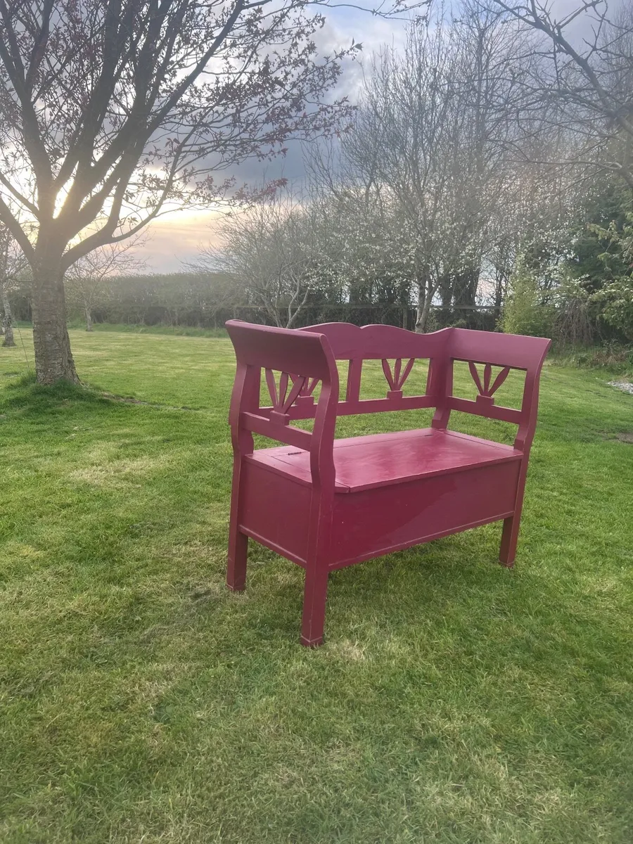 Painted Wooden Storage Bench - Kildare - Image 3