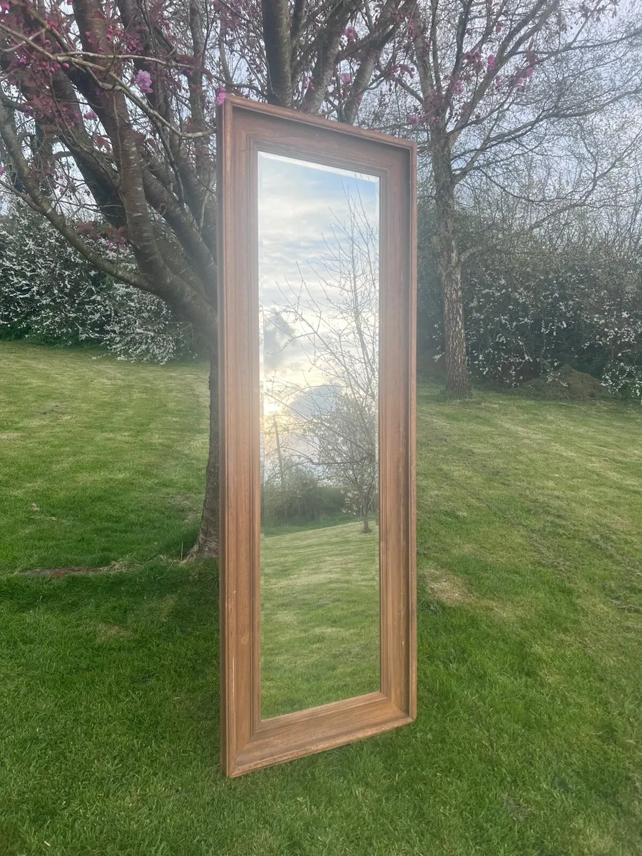 Large full length wooden framed mirror  - Kildare - Image 4