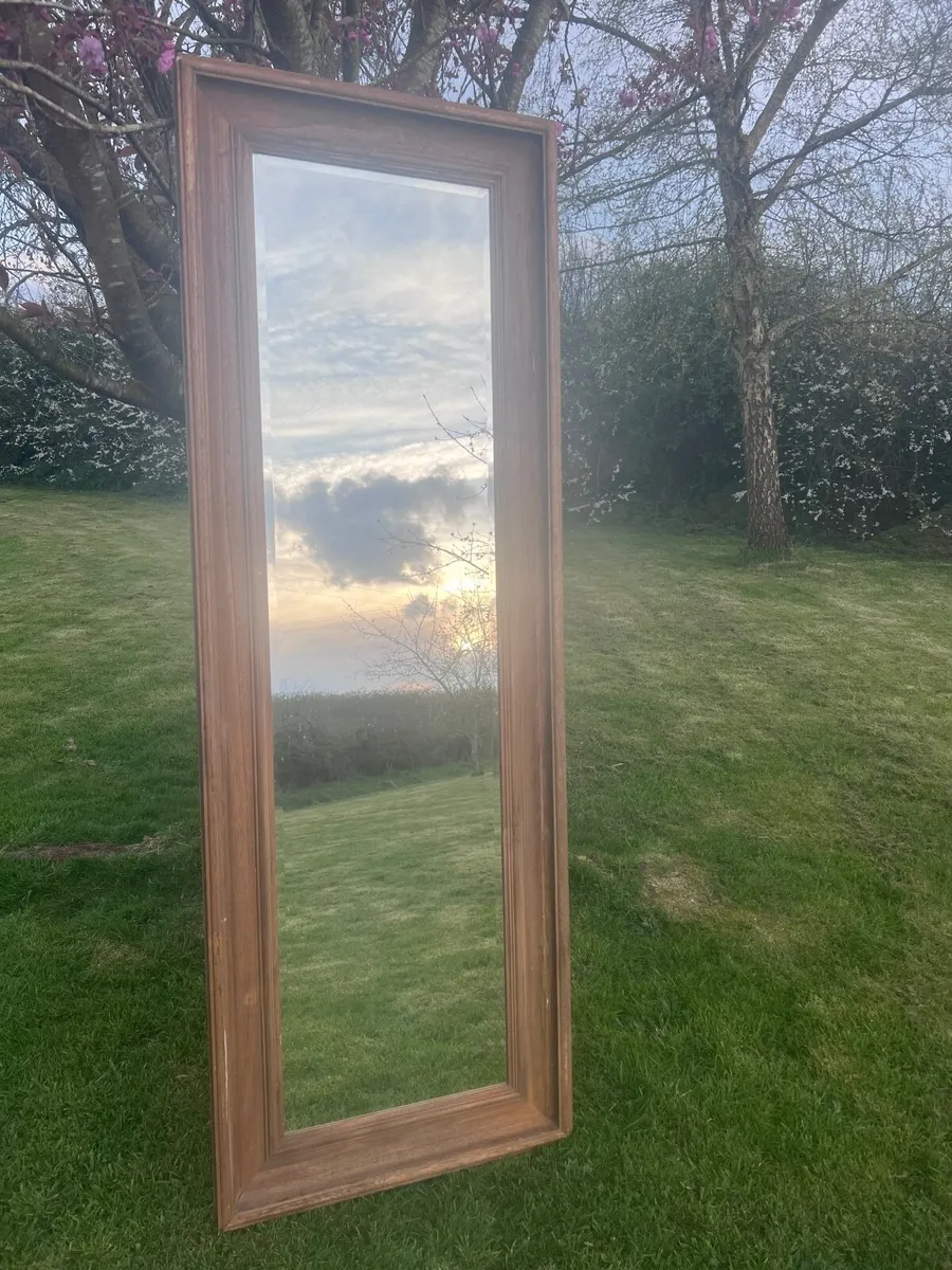 Large full length wooden framed mirror  - Kildare - Image 1